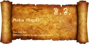 Maka Hugó névjegykártya